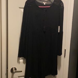 Black boho dress